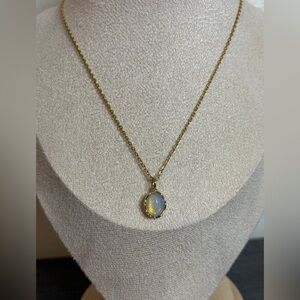 Handmade Gold Opalite Necklace | 18 Inches | Waterproof & Tarnish Resistant